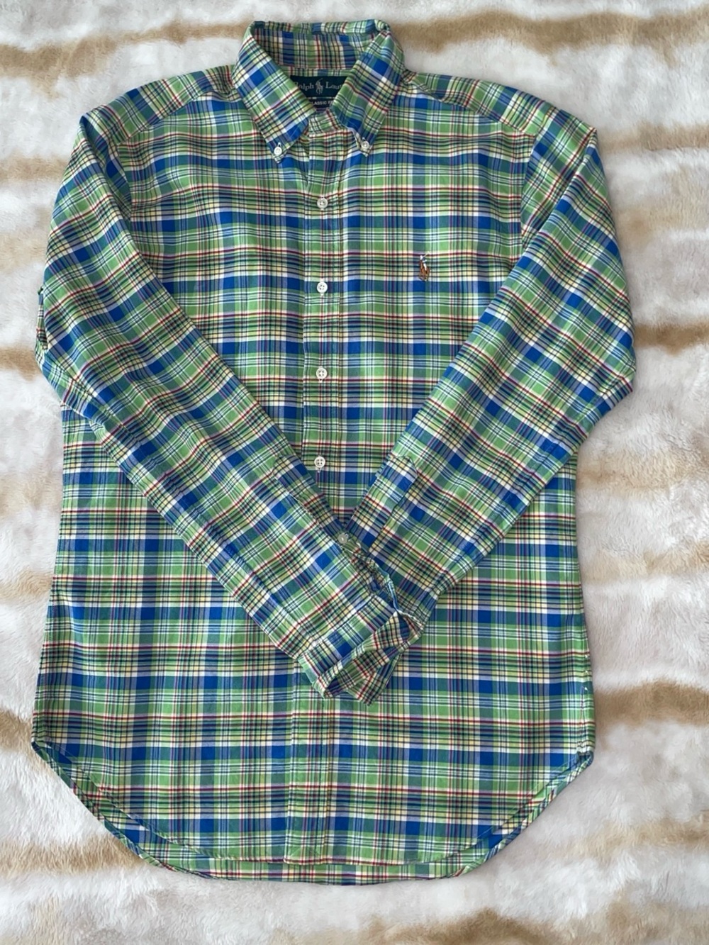 Polo by Ralph Lauren Green & Blue Plaid Button-Down Shirt